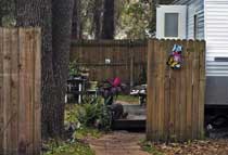 photo of fenced patio